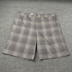 Under Armour Shorts Mens 38 Golf Gray Plaid Loose Fit Heatgear Sporty Athleisure
